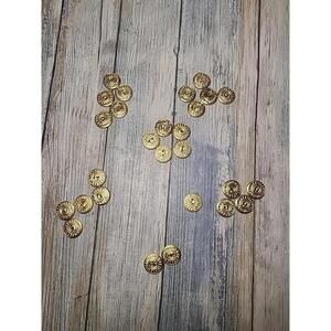 22 vintage Kemington Express 20 GA brass-colored metal button